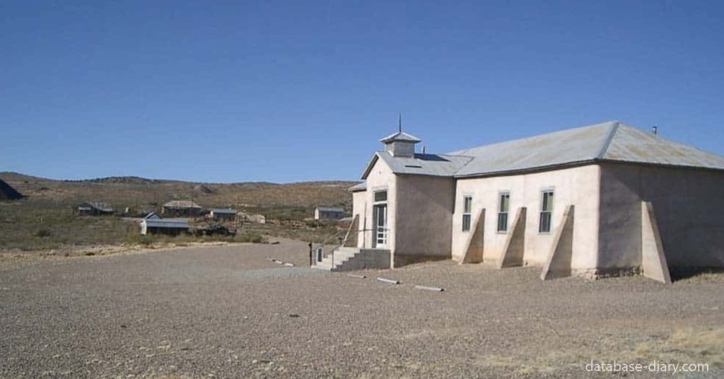 Monticello Canyon Ghost Towns เมืองร้างมอนติเชลโล ประมาณ 24 ไมล์ทางตะวันตกเฉียงเหนือของTruth or Consequences