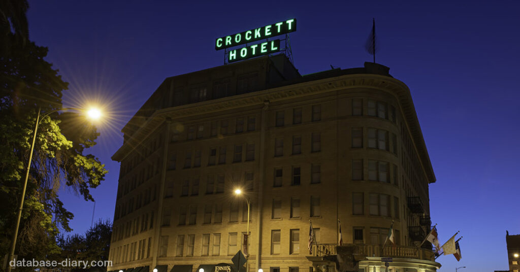 The Haunted Crockett Hotel ซานอันโตนิโอเคยเป็นที่ตั้งของการต่อสู้ที่นองเลือดที่สุดระหว่างการต่อสู้เพื่อเอกราชของเท็กซัสในช่วง